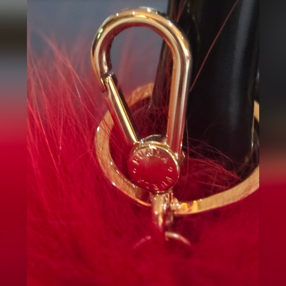 FURLA Bubble Pom Pom Keychain - Red - - Picture 5 of 5